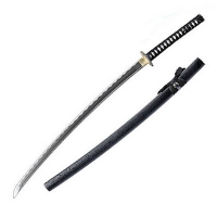KATANA Z MOTYWEM PTAKA I CZARNYM OPLOTEM