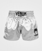 VENUM SPODENKI MUAY THAI CLASSIC SILVER/BLACK