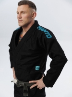 MANTO "X5" BJJ Gi CZARNO - TURKUSOWE