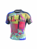 MANTO RASHGUARD DO MMA NEON ABSTRACT